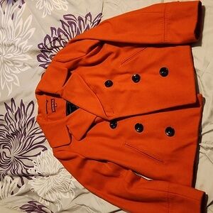 Orange Pea Coat